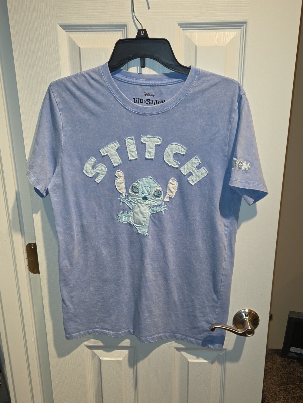 Disney Light Blue Lilo & Stitch 'Stitch' Appliqué Tee